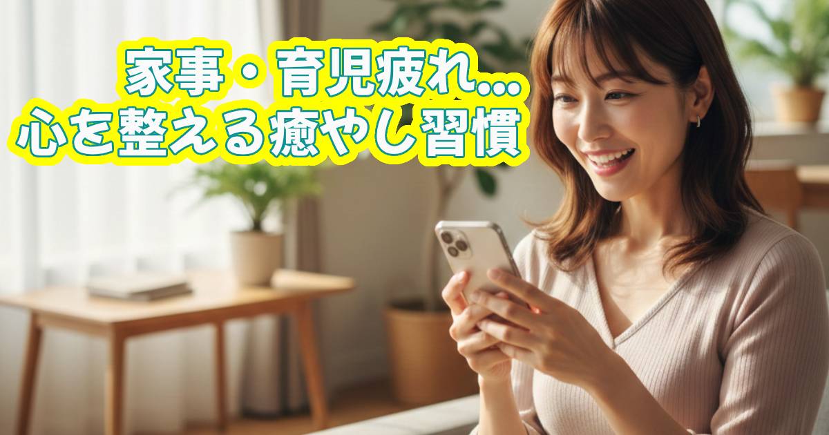家事育児に疲れた30-40代へ。余裕を作る時短術と心を整える癒やしの習慣